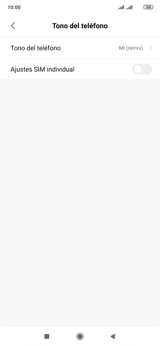 Pulsa Tono del teléfono.