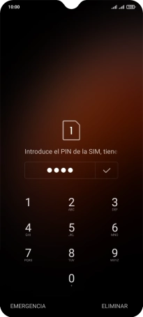 Si lo solicita el teléfono, introduce el código PIN y pulsa el icono de aceptar.