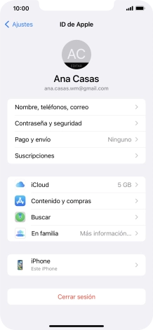 Desliza el dedo hacia arriba desde la parte inferior de la pantalla para terminar y volver a la pantalla de inicio.
