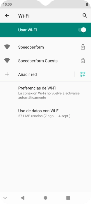 Pulsa la red wifi deseada.