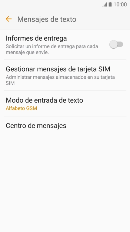 Pulsa Centro de mensajes.