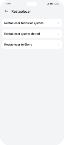 Pulsa Restablecer teléfono.