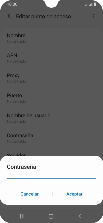 Introduce wap125 y pulsa Aceptar.