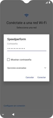 Introduce la contraseña de la red wifi y pulsa Conectar.