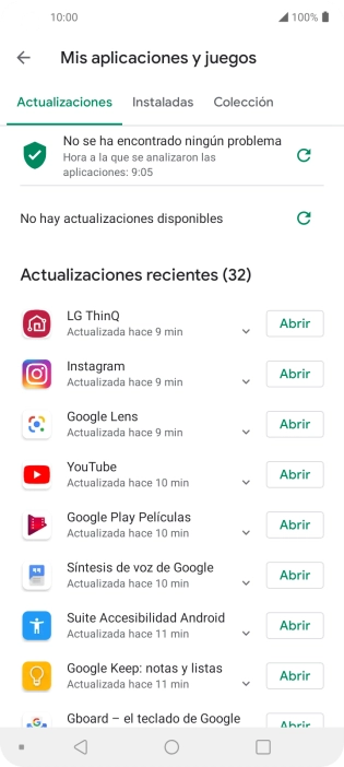 Pulsa Instaladas.