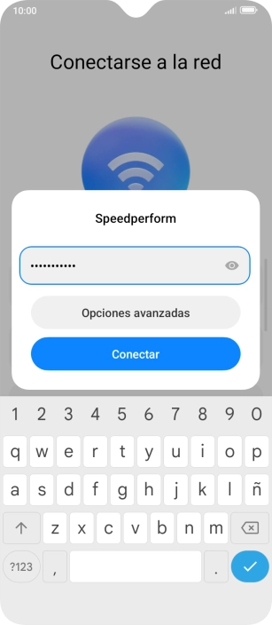 Introduce la contraseña de la red wifi y pulsa Conectar.