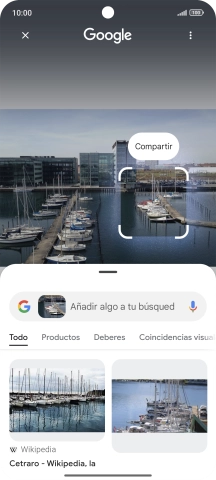 Sigue las indicaciones de la pantalla para utilizar los resultados de búsqueda.