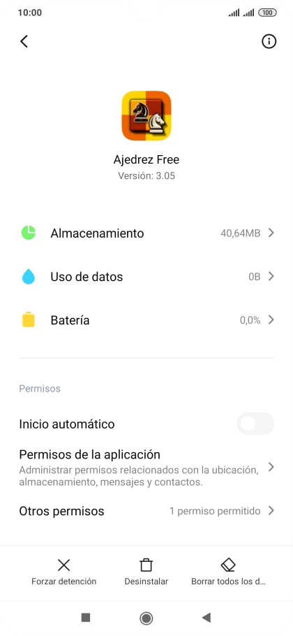 Pulsa la tecla de inicio para terminar y regresar a la pantalla de inicio.