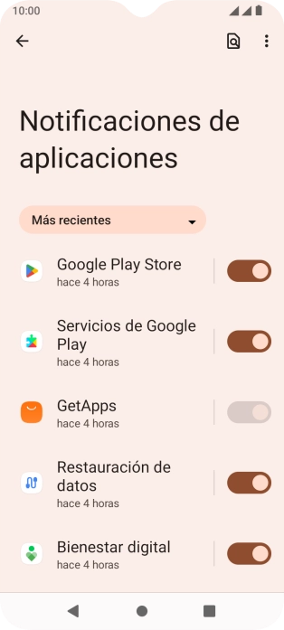 Pulsa la lista desplegable.