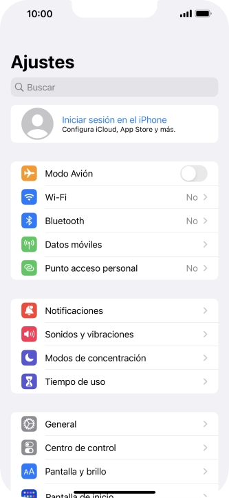Pulsa Iniciar sesión en el iPhone.