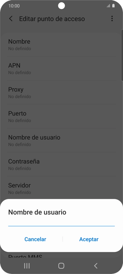 Introduce wap@wap y pulsa Aceptar.