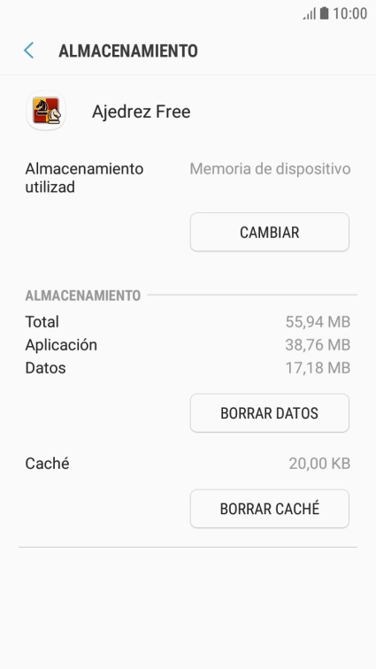 Pulsa BORRAR CACHÉ.