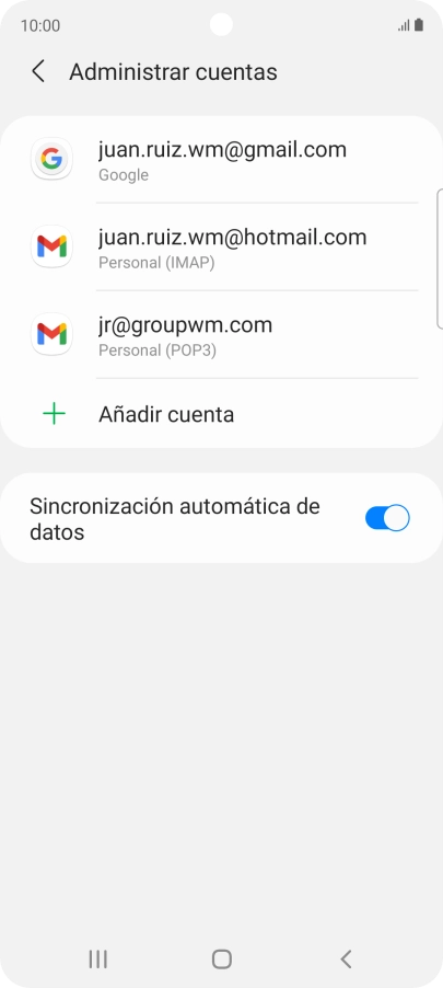 Pulsa el indicador junto a 