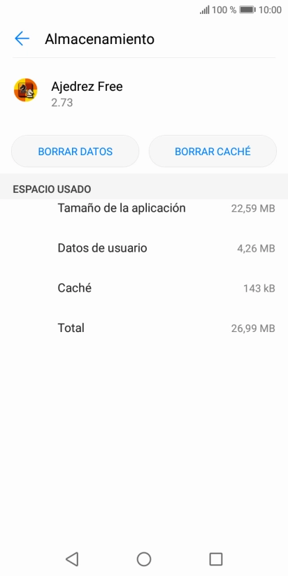 Pulsa BORRAR CACHÉ.