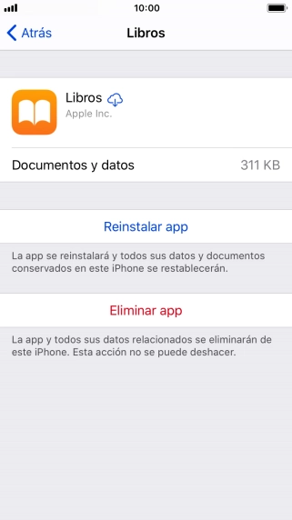 Pulsa la tecla de inicio para terminar y regresar a la pantalla de inicio.