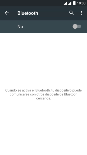 Pulsa el indicador para activar la función.
