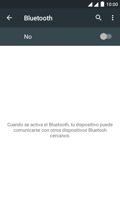Pulsa el indicador para activar la función.