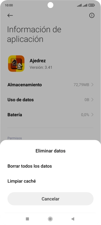 Pulsa Limpiar caché.