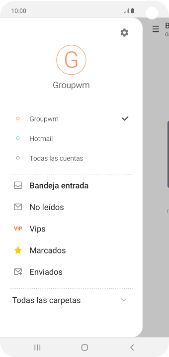 Pulsa el icono de ajustes.