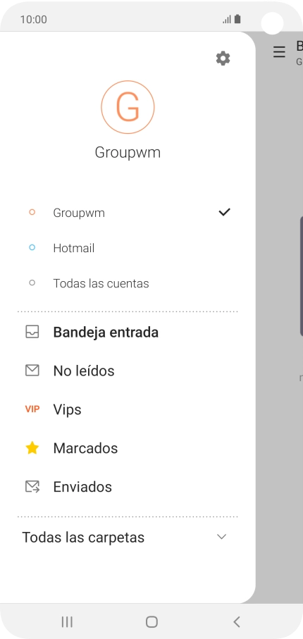 Pulsa el icono de ajustes.