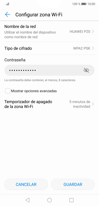 Pulsa Nombre de la red.
