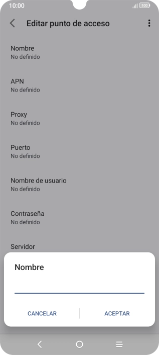 Introduce Vodafone Internet y pulsa ACEPTAR.