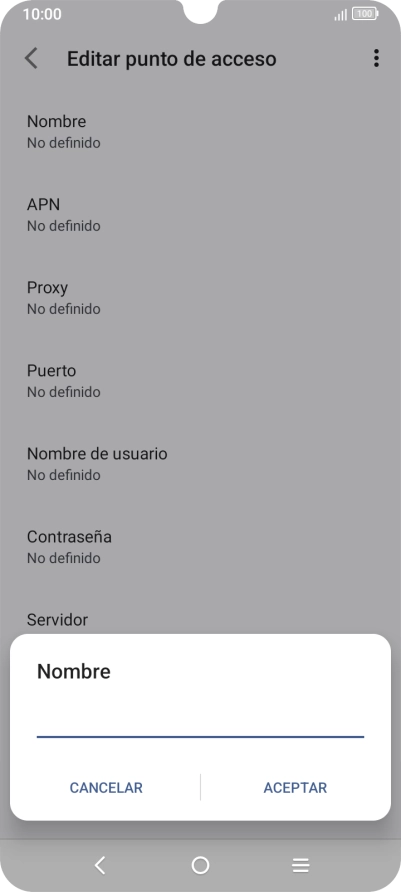 Introduce Vodafone Internet y pulsa ACEPTAR.