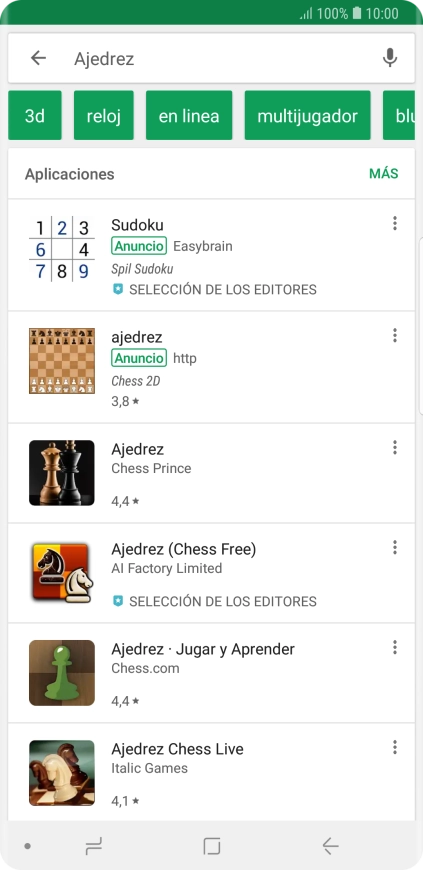 Pulsa la app deseada.