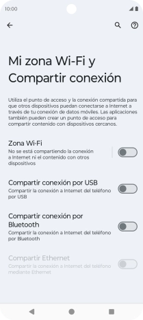 Pulsa Zona Wi-Fi.
