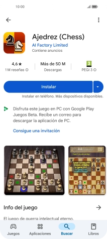 Pulsa Instalar y sigue las indicaciones de la pantalla para instalar la app.