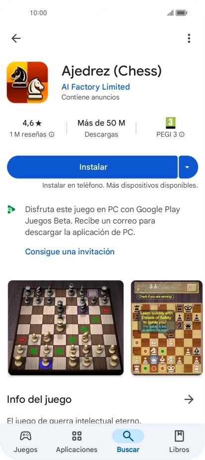 Pulsa Instalar y sigue las indicaciones de la pantalla para instalar la app.