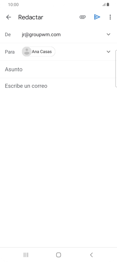 Pulsa Asunto e introduce el asunto deseado.