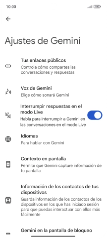 Sigue las indicaciones de la pantalla para seleccionar los ajustes deseados.