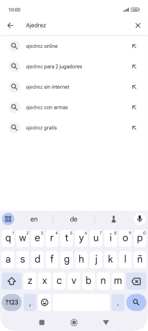 Introduce el nombre del tema o de la app y pulsa el icono de búsqueda.