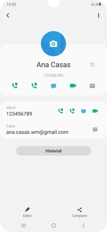 Pulsa el icono de llamada junto a la tarjeta SIM deseada.