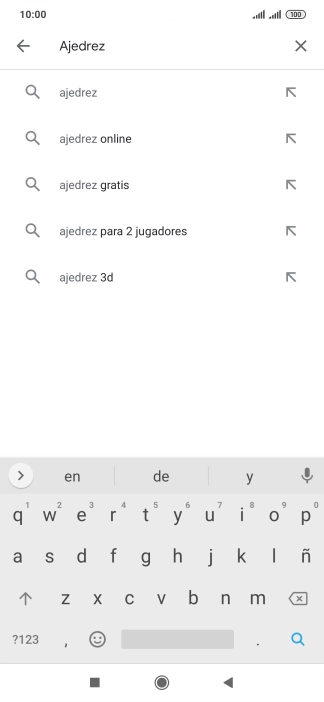 Introduce el nombre del tema o de la app y pulsa el icono de búsqueda.