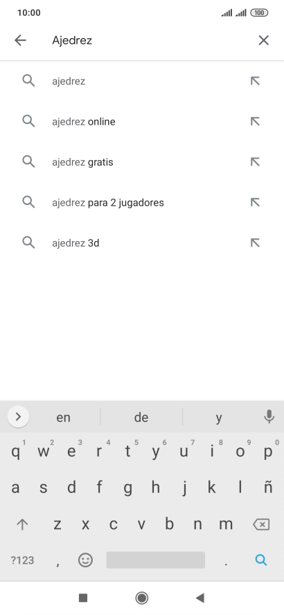 Introduce el nombre del tema o de la app y pulsa el icono de búsqueda.