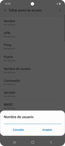 Introduce wap@wap y pulsa Aceptar.