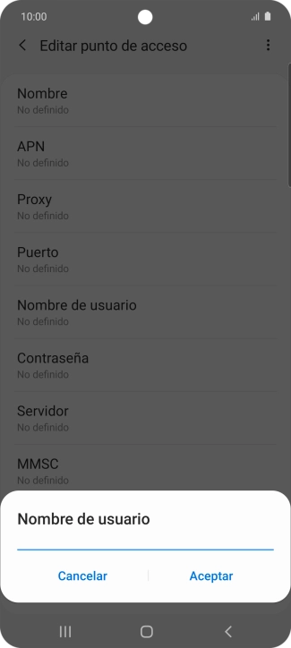 Introduce wap@wap y pulsa Aceptar.