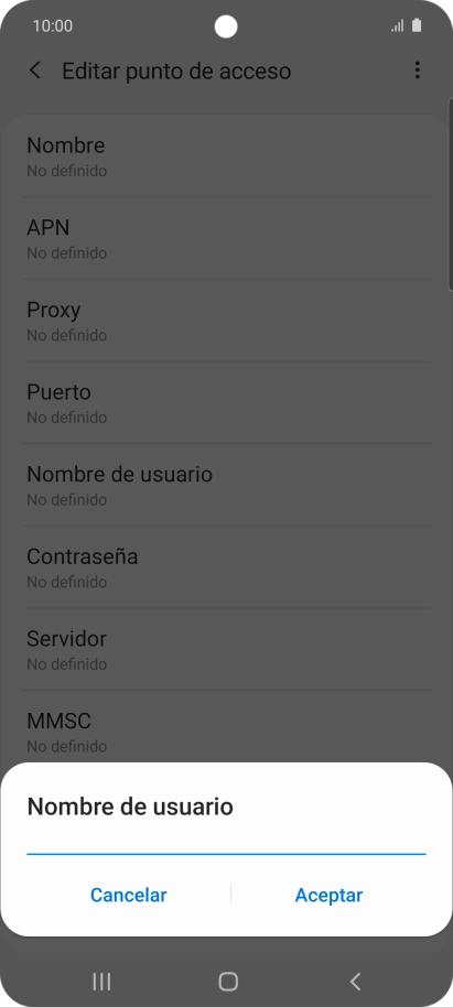 Introduce wap@wap y pulsa Aceptar.