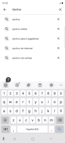Introduce el nombre del tema o de la app y pulsa el icono de búsqueda.