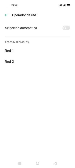 Pulsa la red deseada.