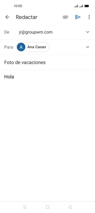 Pulsa el icono de anexos.