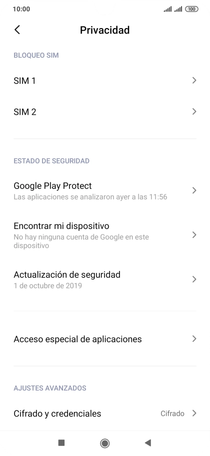Pulsa la tarjeta SIM deseada.