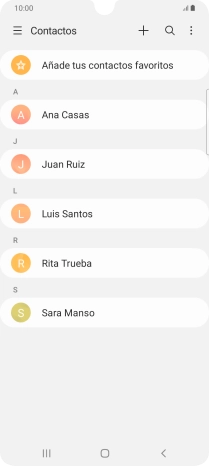 Pulsa el icono de nuevo contacto.