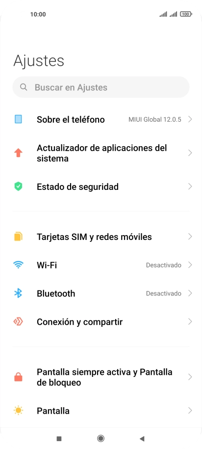 Pulsa Conexión y compartir.
