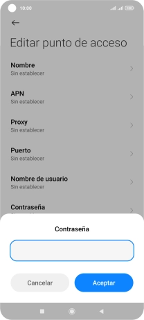 Introduce wap125 y pulsa Aceptar.