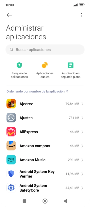 Pulsa la app deseada.