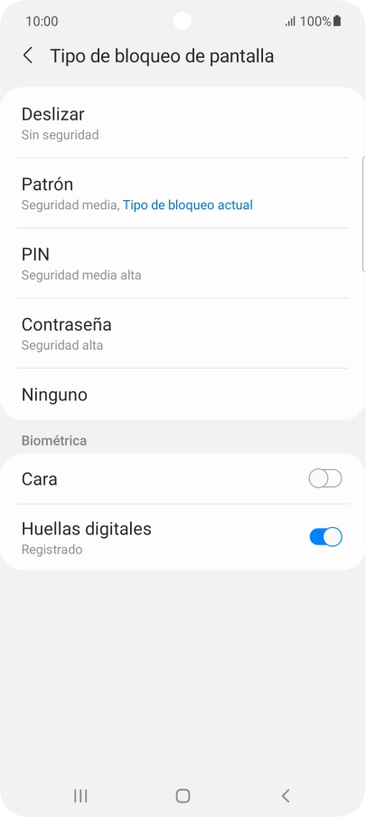 Pulsa Ninguno.