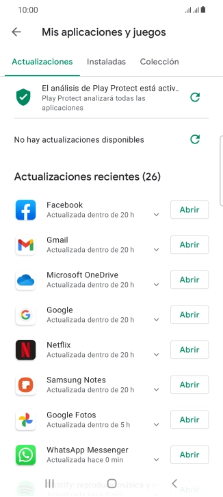 Pulsa Instaladas.
